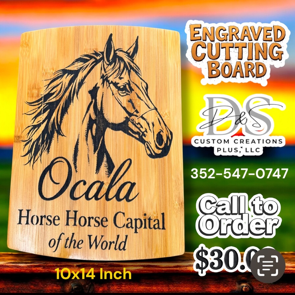 Engraved Cutting Board - Natural Wood